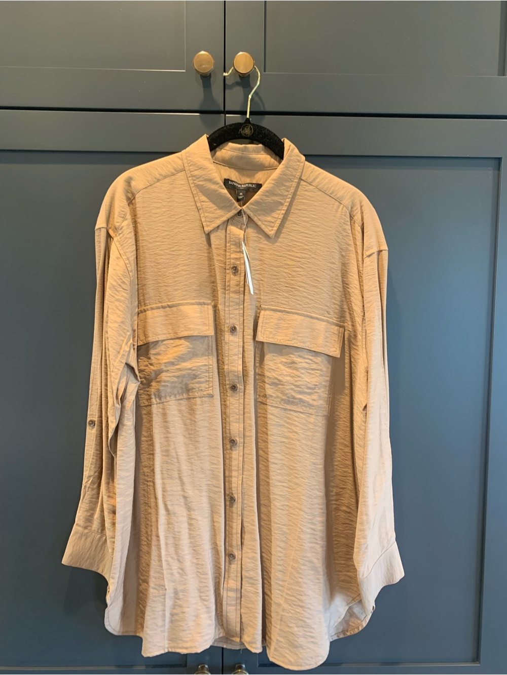 Banana Republic Light Beige Button-Front Shirt
